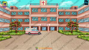 Outside Hospital - Hospital Background - 4k Quality
