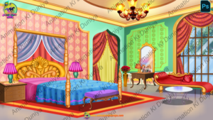 King's Bedroom - Inside Background - Interior Room  Background