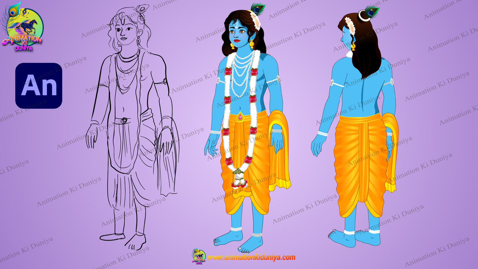 Krishna Jee - God Character Animation