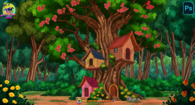 Forest Background - Birds Background