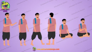 Village Man Full Rigged Character Animation