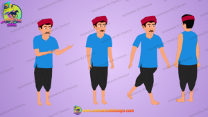 Village Man Full Rigged Character Animation