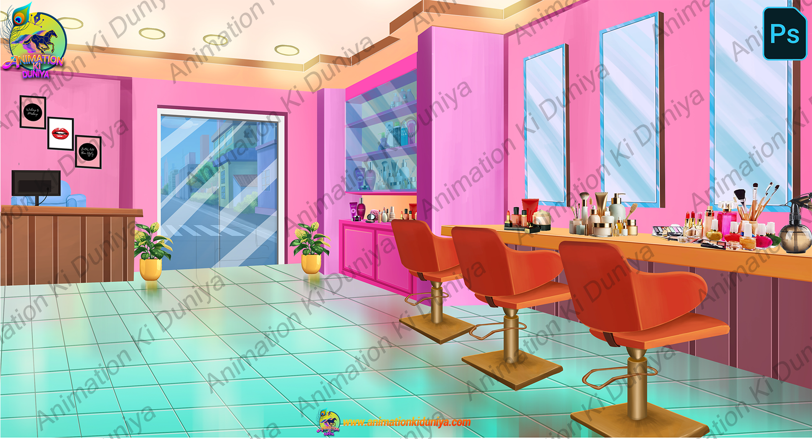 Beauty Parlour Background