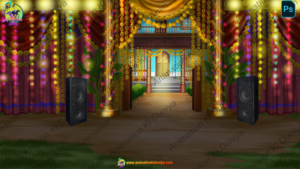 Wedding House night Background - Wedding Night Bg