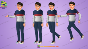 Boy Full Rigged Animation Character