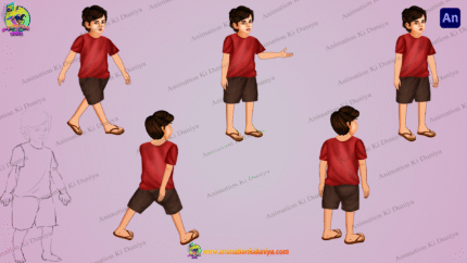 Village Boy Cartoon Character