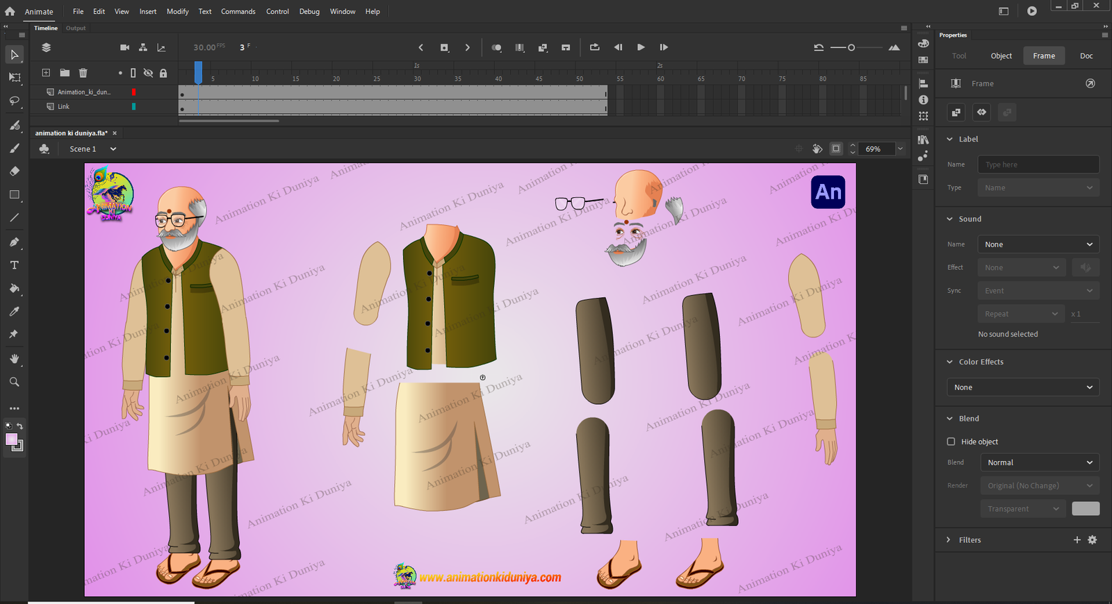 Raja Cartoon Character Village Animated Background - Animation Ki Duniya