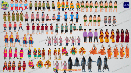 25+ Animated Characters Bundle Indian New Village Cartoon Character