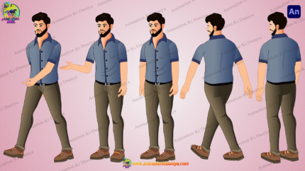 Indian Village Youngman Animated Human Character