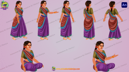 Village Woman Cartoon Character