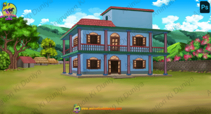 Indian Village Background - Village House Background - High Quality PSD Background