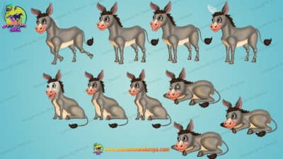 donkey गधा ( Gadha ) Cartoon Character
