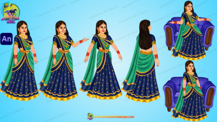 Rani (queen) Rigged and Animated Character
