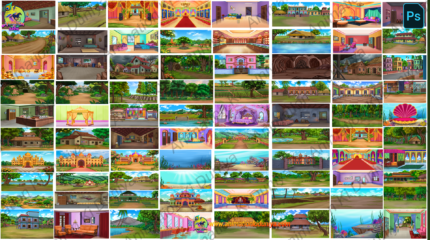 80+ PNG Indian Village Backgrounds Bundle 8k PNG High Quality Background