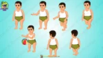 Mega 2D Animation Bundle: 20+ Indian Cartoon Characters & 25+ Village PNG Backgrounds(Gareeb Kissan, Sadhu Baba , lakaddhara , Boodhi Amma, Village Man Bundle set ) - Image 8