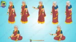 Mega 2D Animation Bundle: 20+ Indian Cartoon Characters & 25+ Village PNG Backgrounds(Gareeb Kissan, Sadhu Baba , lakaddhara , Boodhi Amma, Village Man Bundle set ) - Image 21