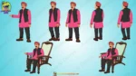 Mega 2D Animation Bundle: 20+ Indian Cartoon Characters & 25+ Village PNG Backgrounds(Gareeb Kissan, Sadhu Baba , lakaddhara , Boodhi Amma, Village Man Bundle set ) - Image 30