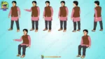 Mega 2D Animation Bundle: 20+ Indian Cartoon Characters & 25+ Village PNG Backgrounds(Gareeb Kissan, Sadhu Baba , lakaddhara , Boodhi Amma, Village Man Bundle set ) - Image 61