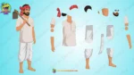 Village Man Cartoon ( Kishan , Farmer ) Character  | Animation Ki Duniya - Image 3