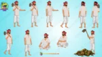 Village Man Cartoon ( Kishan , Farmer ) Character  | Animation Ki Duniya