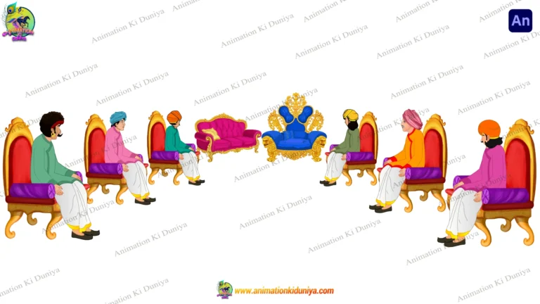 Indian Royal Court Ministers & Raj Darbari Character Bundle | Animation Ki Duniya