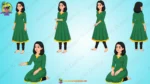 Village Girl ( Larki ) Cartoon Character | Animation Ki Duniya