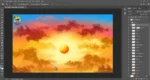 Sunset and Sunrise Sky with Orange Clouds PSD Background | Animation Ki Duniya - Image 2
