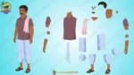 Village Man Cartoon Character | Animation Ki Duniya - Image 4