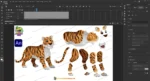 Cute Cartoon Tiger Character – Wild Animal Walking & Resting Poses for 2D Animation | Animation Ki Duniya - Image 5