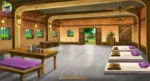 Indian Ashram Interior Background PSD – Traditional Sage Kutir | Animation Ki Duniya