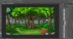 Dense Jungle with Hollow Tree Background PSD – Magic Forest | Animation Ki Duniya - Image 3