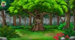 Dense Jungle with Hollow Tree Background PSD – Magic Forest | Animation Ki Duniya