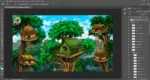 Multiple Tree Houses Bird House PSD Background for Animation & Cartoons | Animation Ki Duniya - Image 3