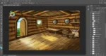 Wooden Bird House Interior PSD Background for Animation & Cartoons | Animation Ki Duniya - Image 3