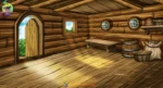 Wooden Bird House Interior PSD Background for Animation & Cartoons | Animation Ki Duniya