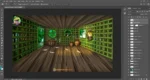 Green Bamboo Bird House Interior PSD Background for Animation & Cartoons | Animation Ki Duniya - Image 3