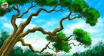 Tree Branches and Green Foliage PSD  ( Birds ) Background for Animation | Animation Ki Duniya