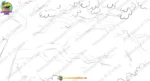 Cartoon Forest Tree Branches and Sky ( Birds ) Background PSD - Image 2