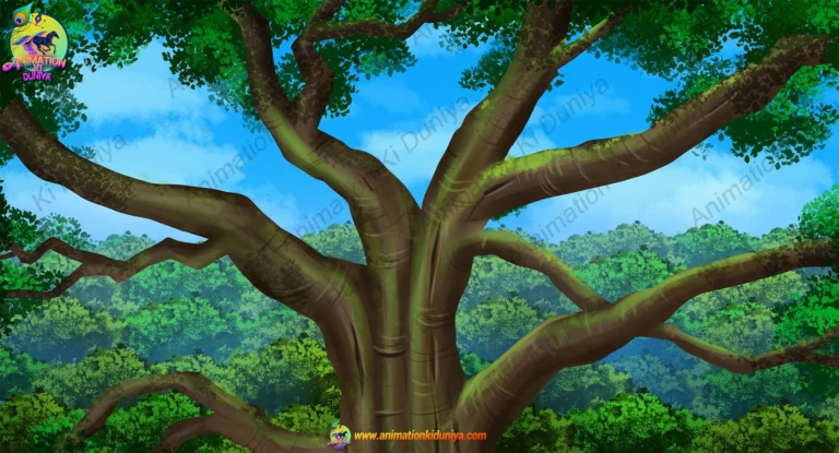 Big Tree Trunk and Branches ( Dal tree Birds background ) Animation Ki Duniya