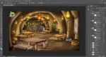 Indoor Dhaba and Cave Restaurant Interior PSD Background | Animation Ki Duniya - Image 3