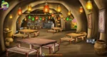 Indoor Dhaba and Cave Restaurant Interior PSD Background | Animation Ki Duniya