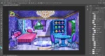 Magical Diamond Room Interior ( Birds ) PSD Background | Animation Ki Duniya - Image 3