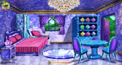Magical Diamond Room Interior ( Birds ) PSD Background | Animation Ki Duniya