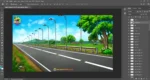 Highway Road with Street Lights PSD Background for Animation | Animation Ki Duniya - Image 3
