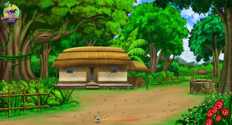 Jungle House 2D Background PSD | Animation Ki Duniya