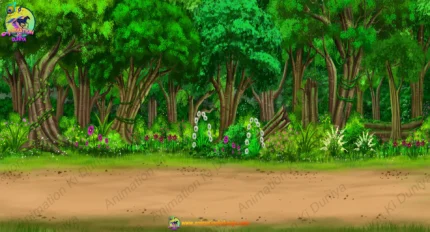 Dense Jungle Forest and Ground PSD Background for Animation | Animation Ki Duniya