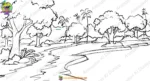 Jungle Pond with Rainbow Nature PSD Background for Animation | Animation Ki Duniya - Image 2
