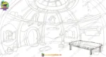 Jackfruit House Interior Room ( Birds ) PSD Background for Animation | Animation Ki Duniya - Image 2