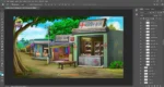 Village Medical Store and Medicine ( Shop )House PSD Background | Animation Ki Duniya - Image 2
