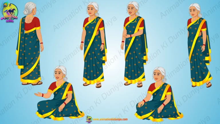 Indian Village Old Woman ( Dadi , Rich Woaman ) Character | Animation Ki Duniya